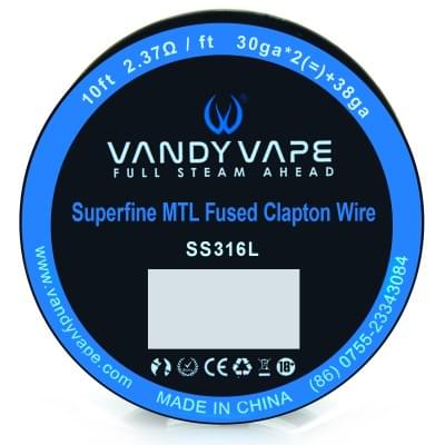 Проволока Vandy Vape Superfine MTL Fused Clapton Wire 2.37 Ом | Вэйп клаб Казахстан