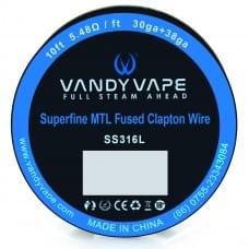 Проволока Vandy Vape Superfine MTL Fused Clapton Wire 5.48 Ом SS316L
