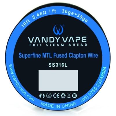 Проволока Vandy Vape Superfine MTL Fused Clapton Wire 5.48 Ом | Вэйп клаб Казахстан